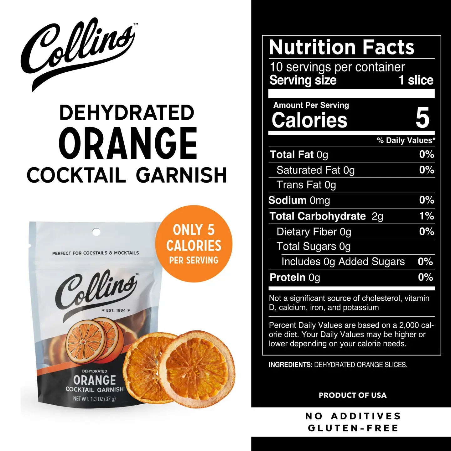 Dehydrated Orange Garnish - 1.3 oz