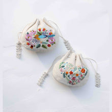 Load image into Gallery viewer, Embroidered Drawstring Pouch – Sample Sale