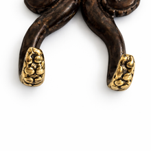 Load image into Gallery viewer, Brass Octopus Wall Hook – Nautical Octopus Coat Hook | Coastal Bathroom & Ocean Decor