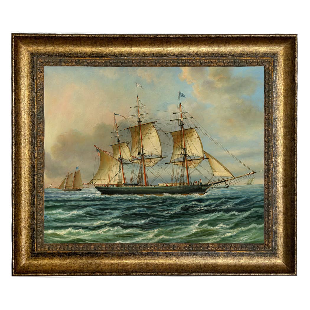 Baltimore Clipper Architect Vintage Painting Print