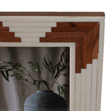 Load image into Gallery viewer, Wood Cascading Design Picture Frame - White, 4x6 in.