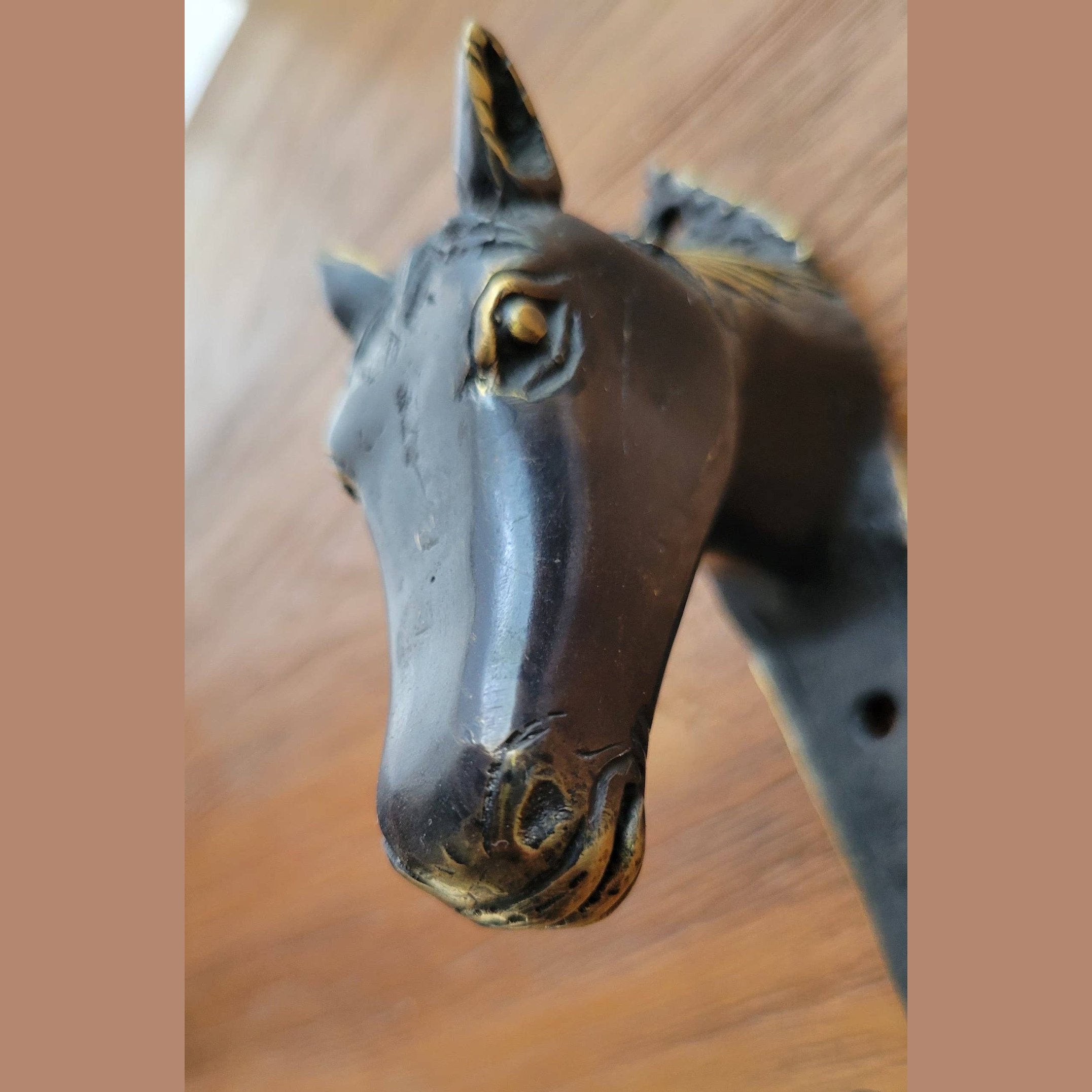 Brass Horse Wall Hook – Equestrian Tack Room & Nursery Decor Hook
