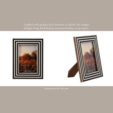 Load image into Gallery viewer, Photo Frame - Black Resin Modern Dimensional Lines, 4x6 in.