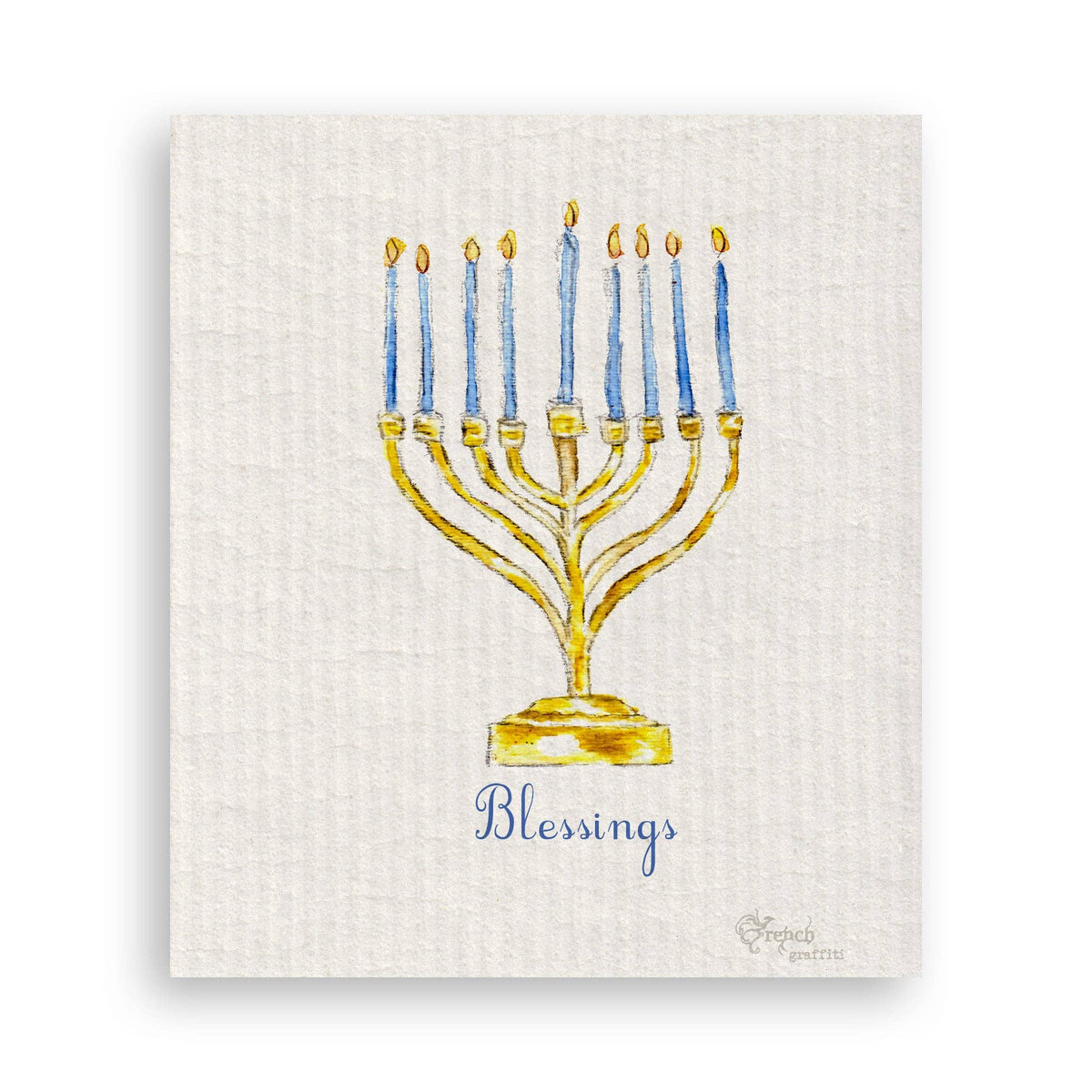 Menorah with Blessings