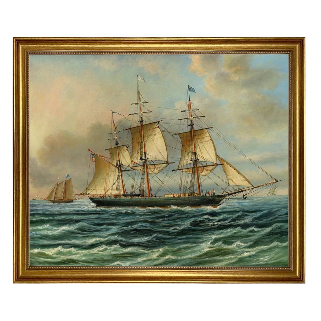 Baltimore Clipper Architect Vintage Painting Print