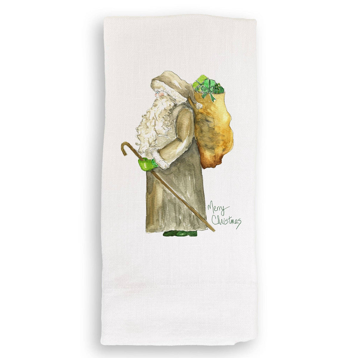 Grey Santa Kitchen Towel