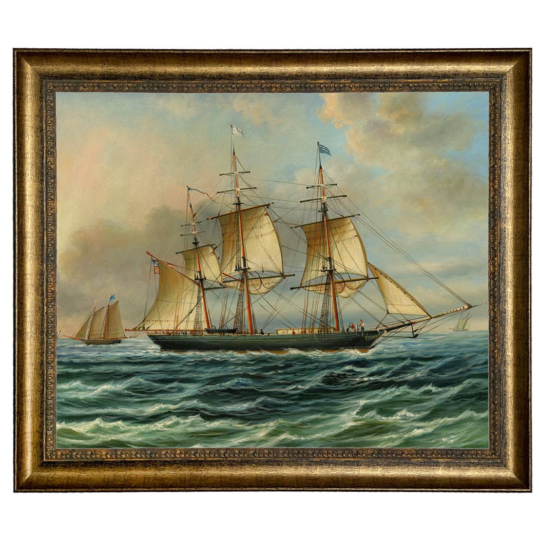 Baltimore Clipper Architect Vintage Painting Print