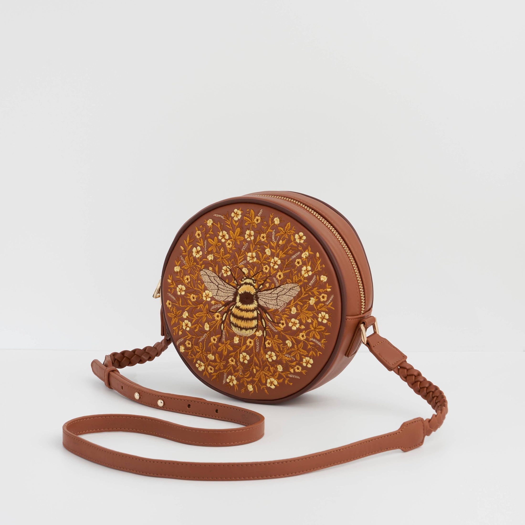 Bumble Bee Tan Circle Purse