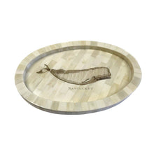 Load image into Gallery viewer, Whale Engraved City, State Scrimshaw Bone Tray | Tabletop