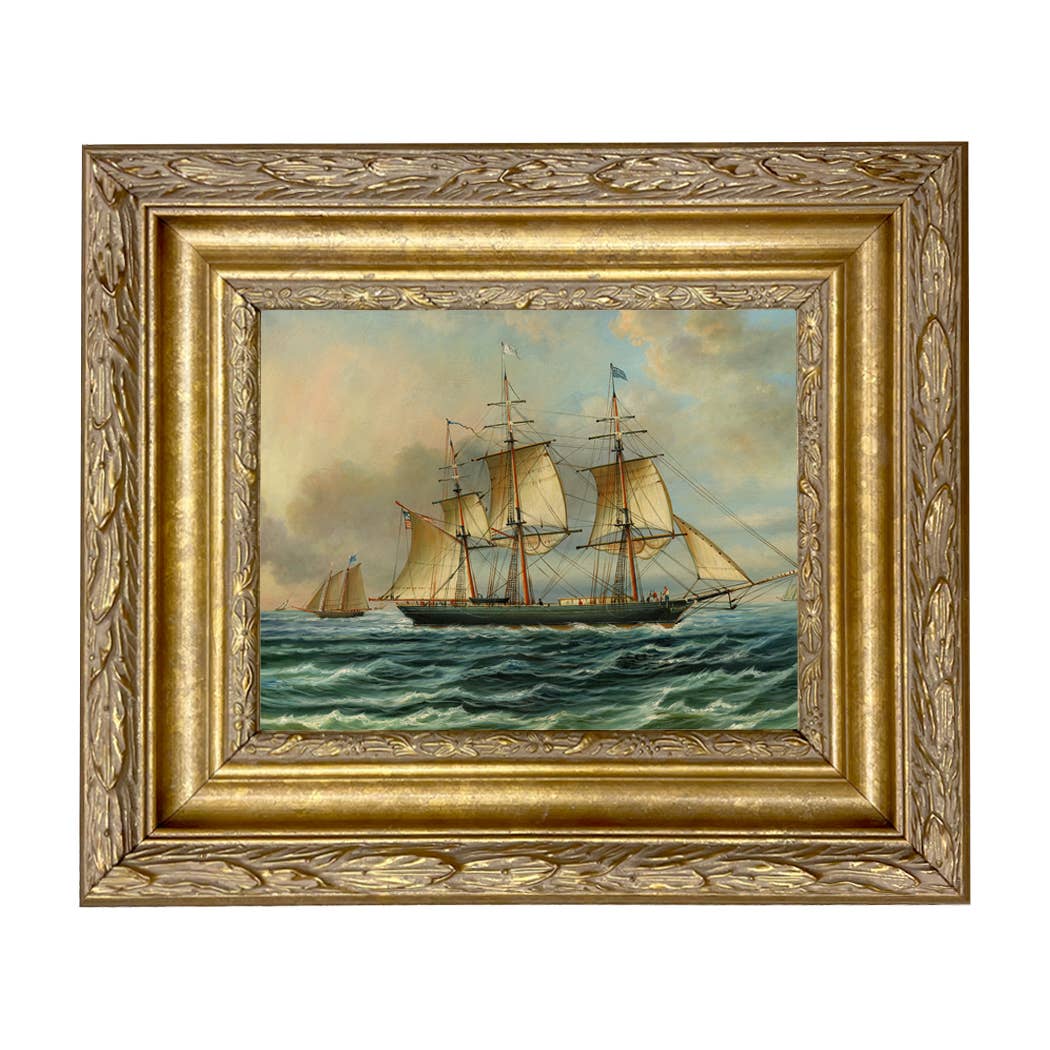 Baltimore Clipper Architect Vintage Painting Print