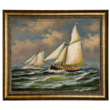 Load image into Gallery viewer, Puritan and Genesta Vintage Painting Print on Canvas
