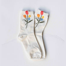 Load image into Gallery viewer, Tulip Bloom Cotton Blend Socks