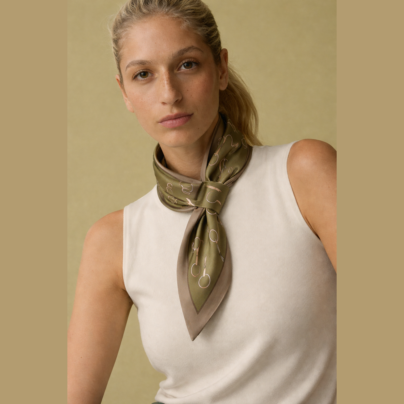 Green Horse Bit Loop Scarf