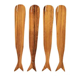 Be Home - Teak Whale Spreaders (Set of 4)
