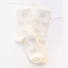Load image into Gallery viewer, Fluffy Bow Knit Socks