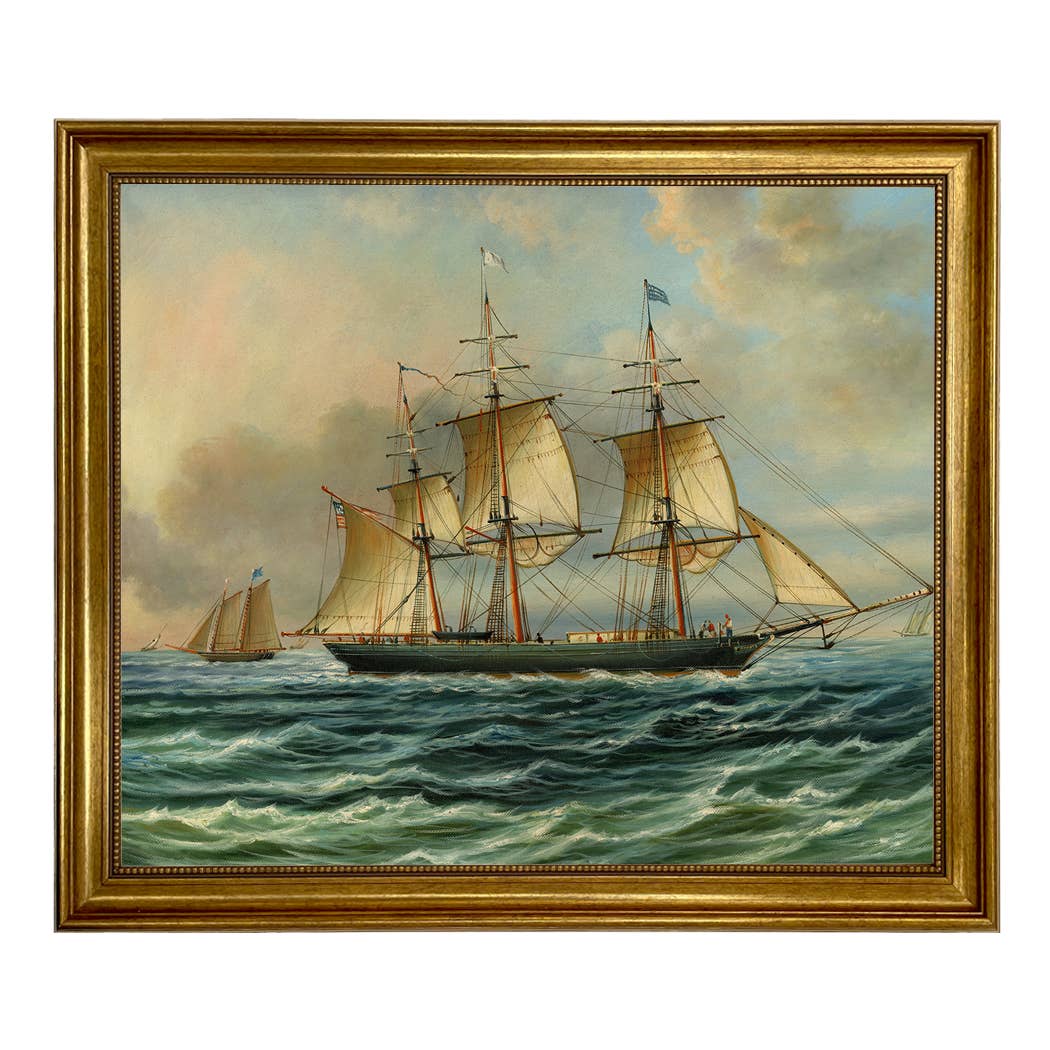 Baltimore Clipper Architect Vintage Painting Print