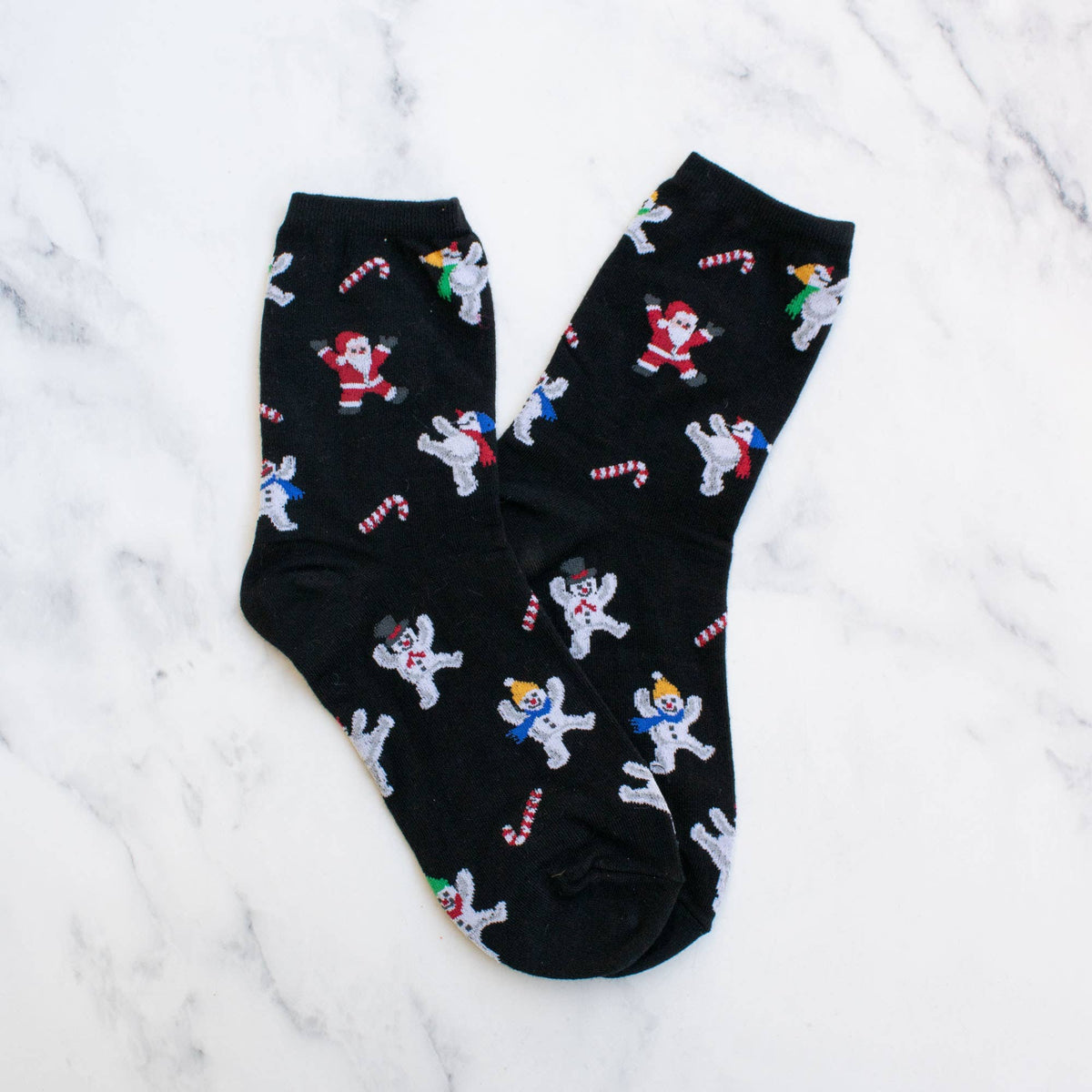 Women's Christmas Santa and Snowman Socks