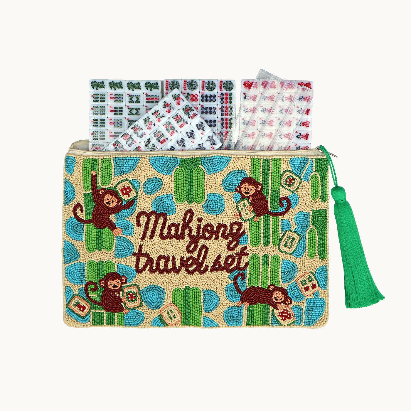 Mahjong travel set Monkey