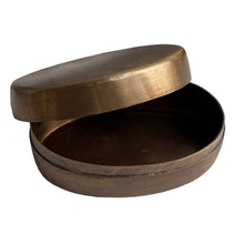 Load image into Gallery viewer, Sailing Ship Pill Box, Solid Antiqued Brass, 3"
