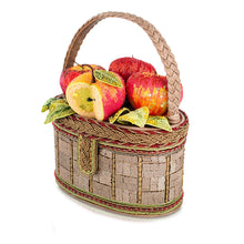 Load image into Gallery viewer, Apple Orchard Beaded Fruit Basket Top Handle Bag