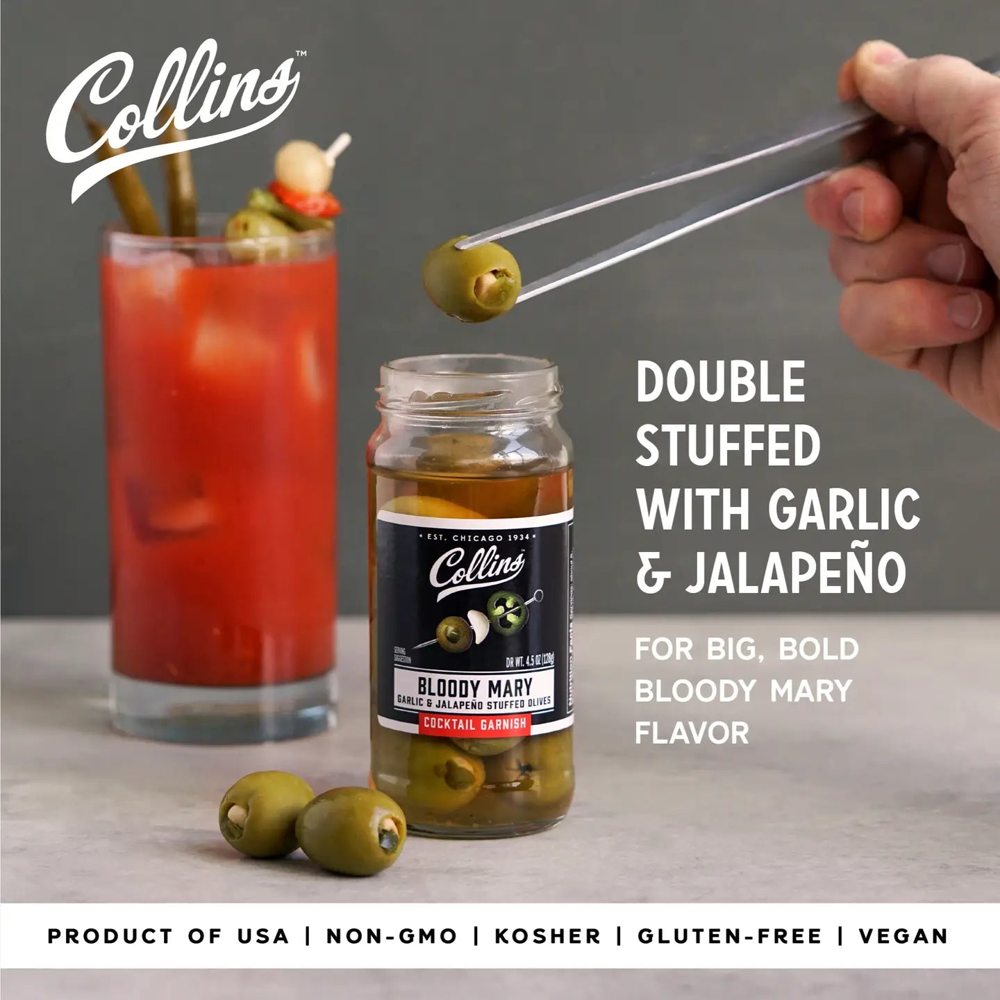 Gourmet Jalapeño & Garlic Stuffed Olives - 4.5oz
