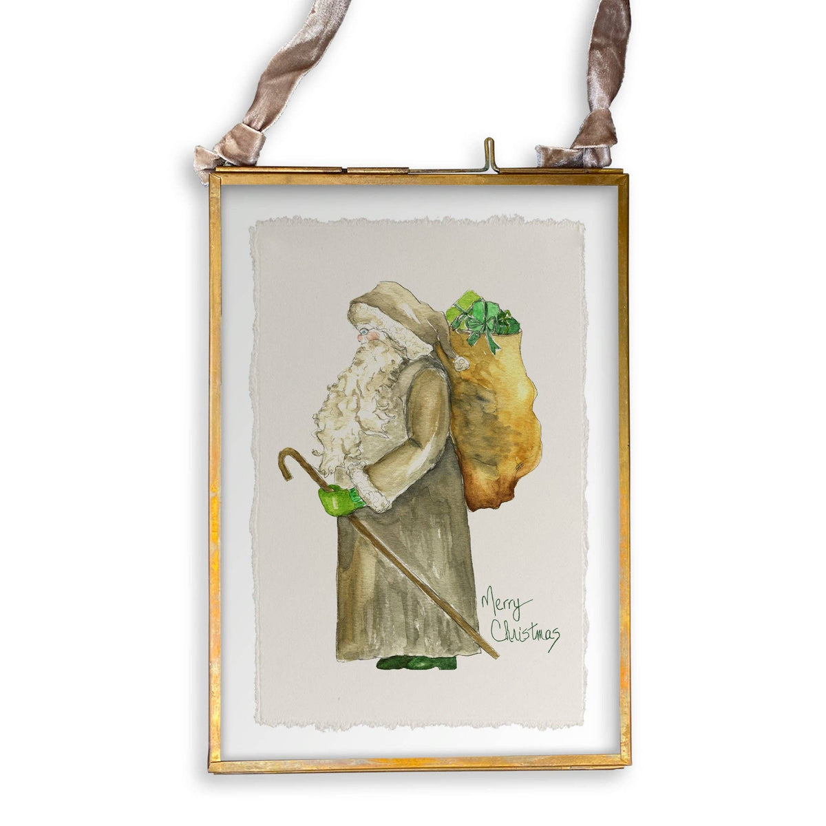 Grey Santa Kitchen Towel