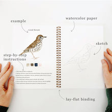 Load image into Gallery viewer, Birds watercolor workbook