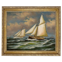 Load image into Gallery viewer, Puritan and Genesta Vintage Painting Print on Canvas