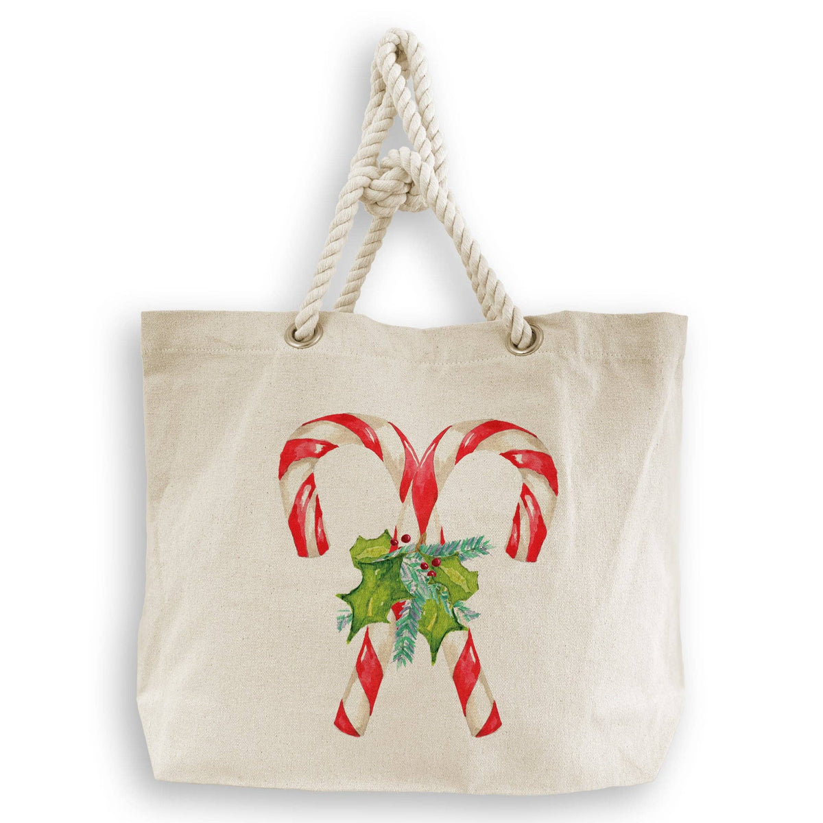 Candy Canes with Greens Kitchen Towel