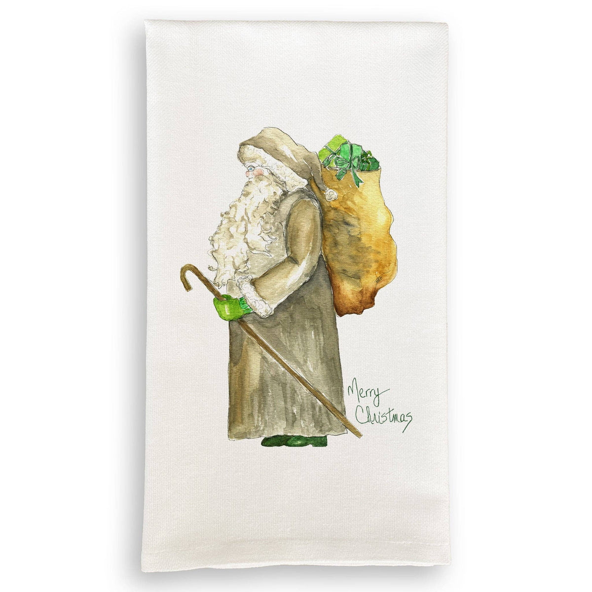Grey Santa Kitchen Towel