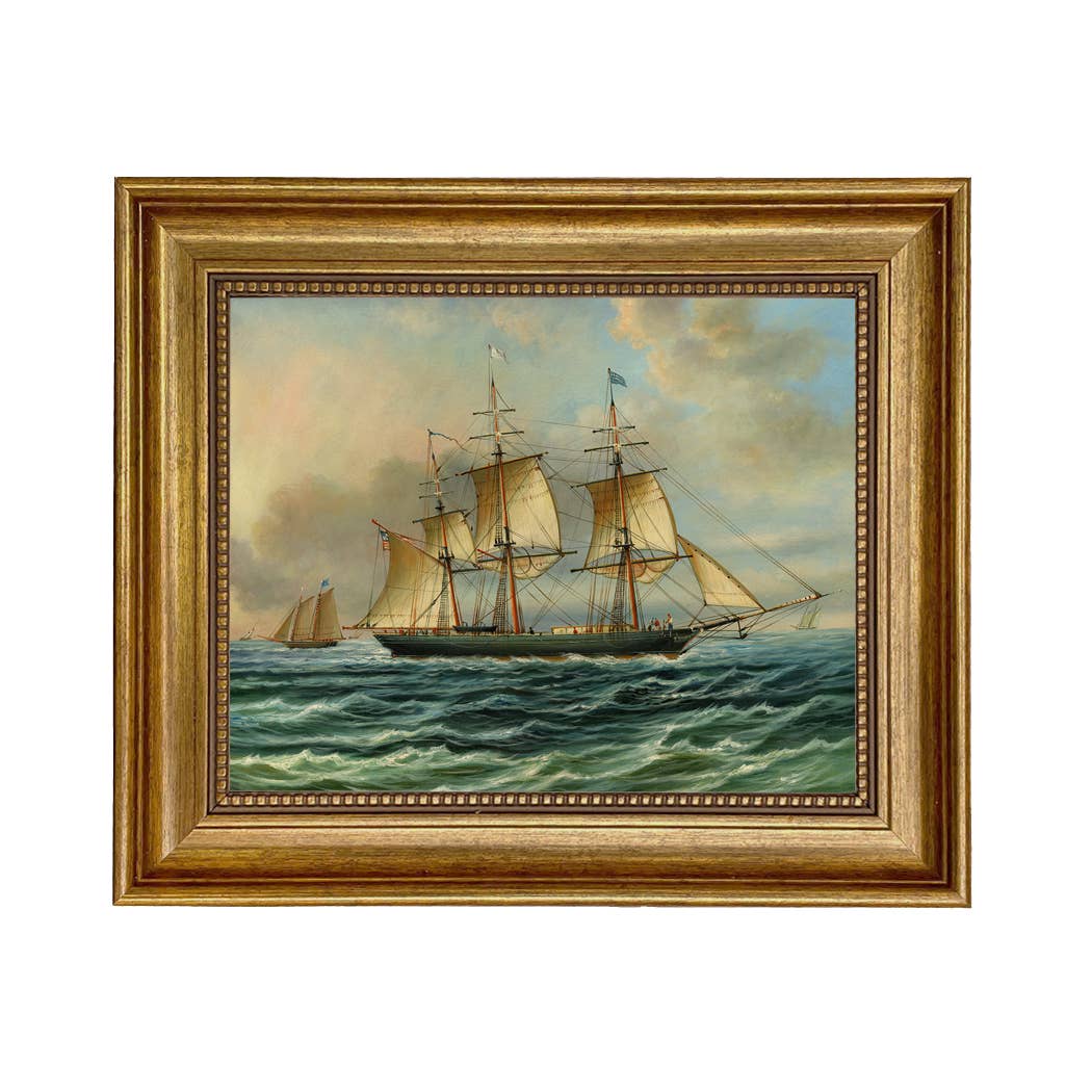 Baltimore Clipper Architect Vintage Painting Print