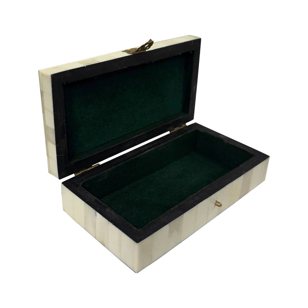 William Morris Tulip Printed Jewelry Storage Bone Box | Home