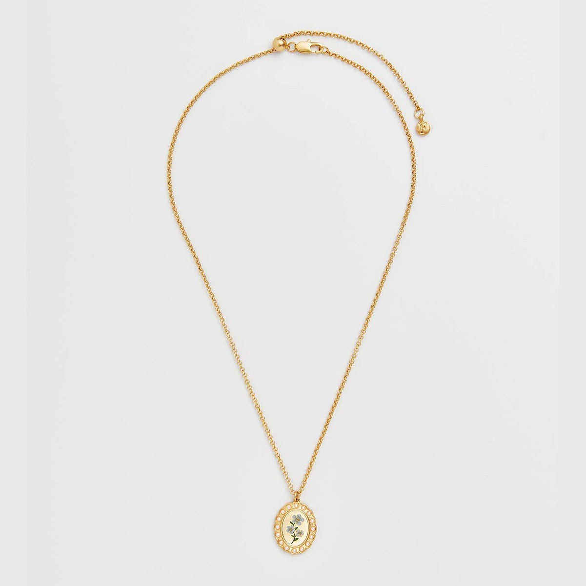 Forget Me Not Cameo Necklace
