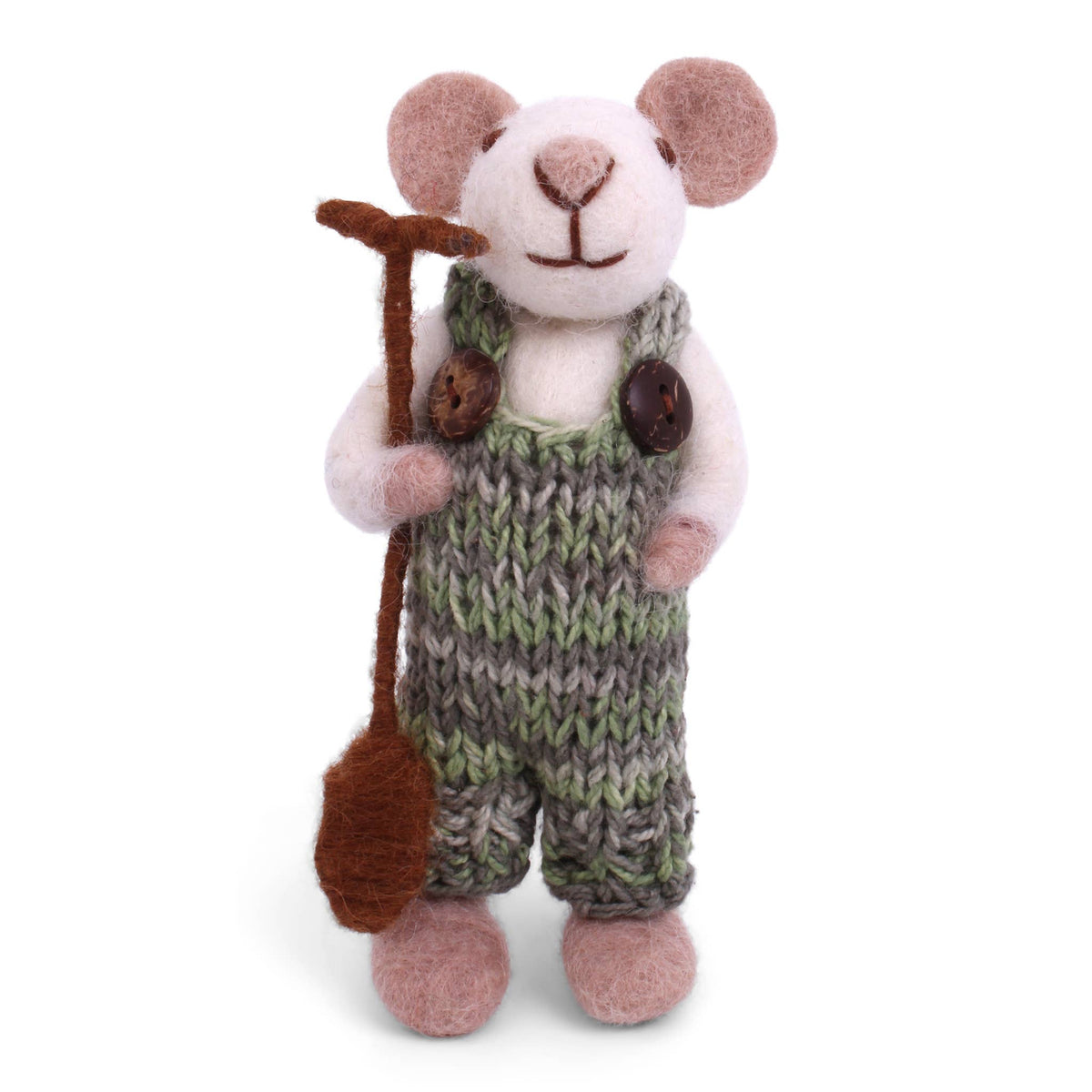 White Mouse w/Green Clothing and Spade