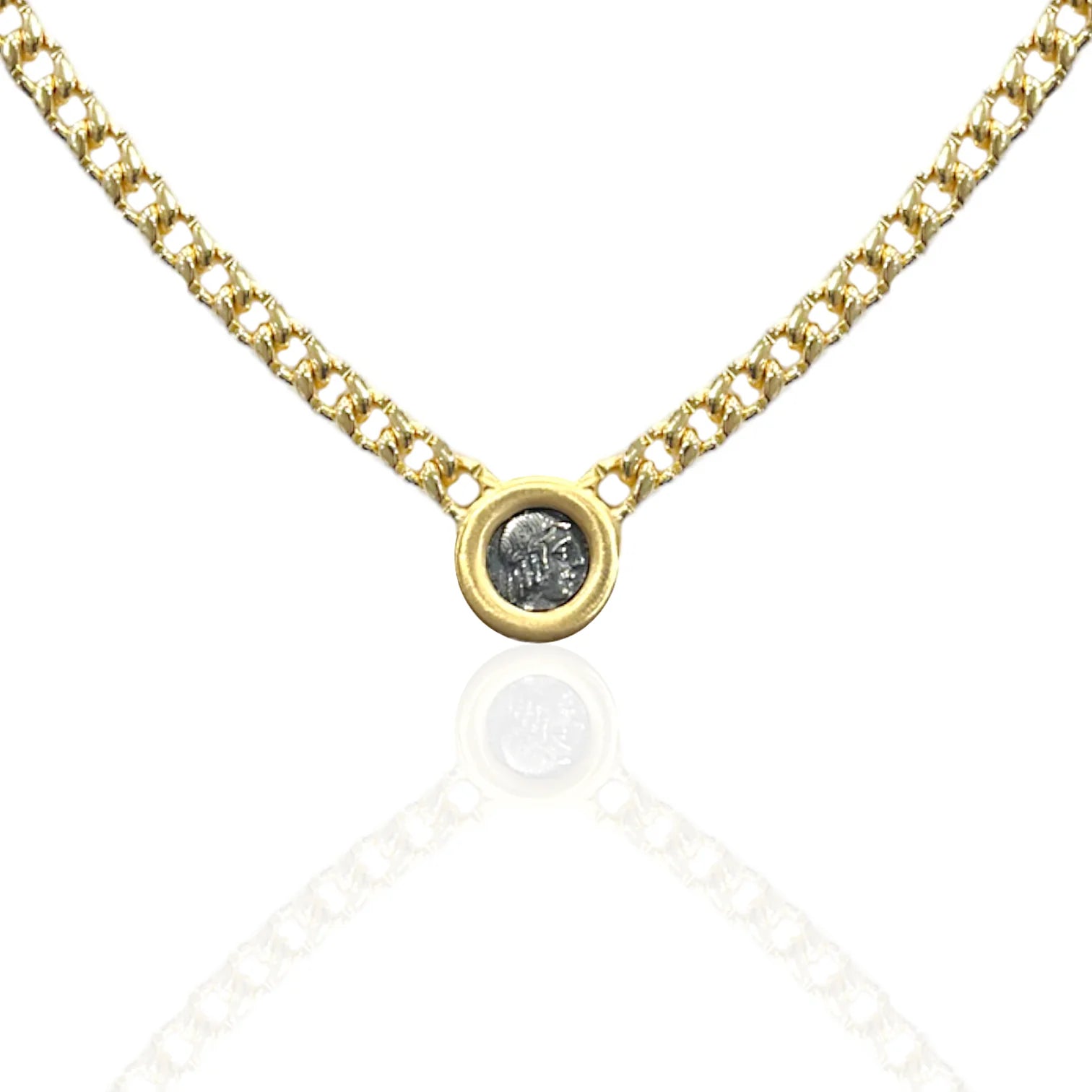 TAT2 Design - Gold Olena Coin Necklace