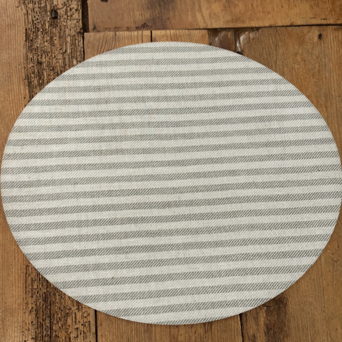 Busatti Oval Placemat - Green Stripe
