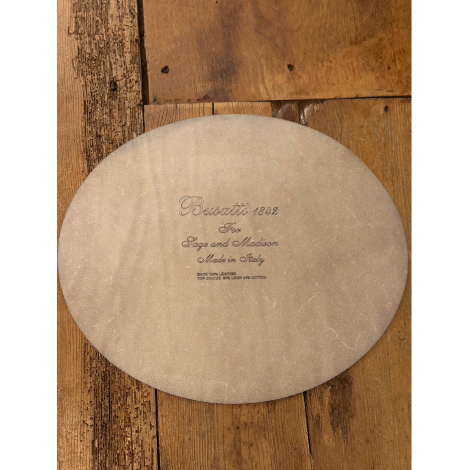 Busatti Oval Placemat - Green Stripe