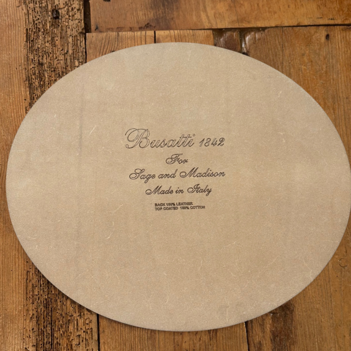 Busatti Oval Placemat - Blue Paisley