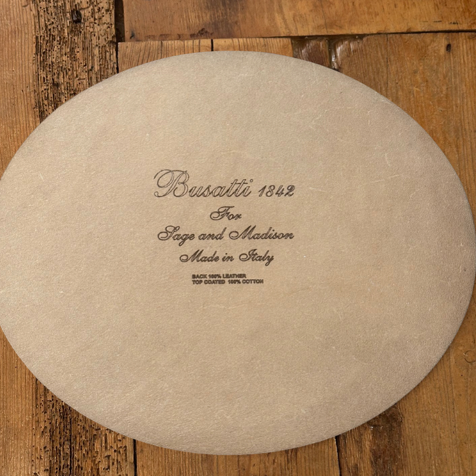 Busatti Oval Placemat - Green Gingham