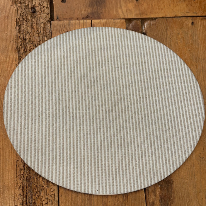 Busatti Oval Placemat - Brown Stripe