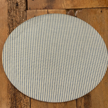 Load image into Gallery viewer, Busatti Oval Placemat - Blue Stripe
