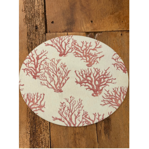 Busatti Oval Placemat - Coral