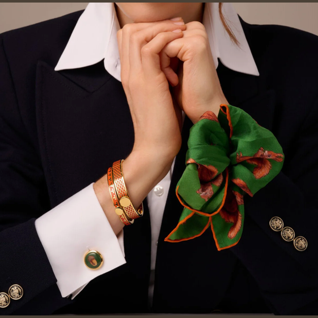 Halcyon Days Silk Mini Scarf - Woodland Wildlife (Squirrel)