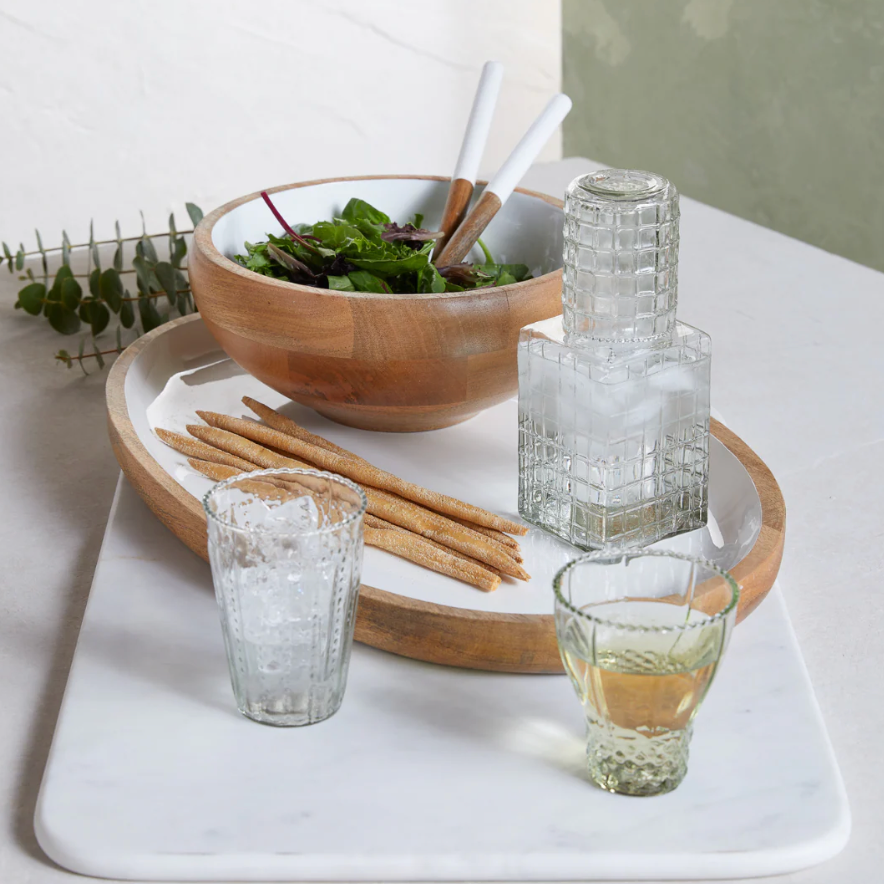 Be Home - Ruffle Glass Bedside Carafe & Tumbler Set