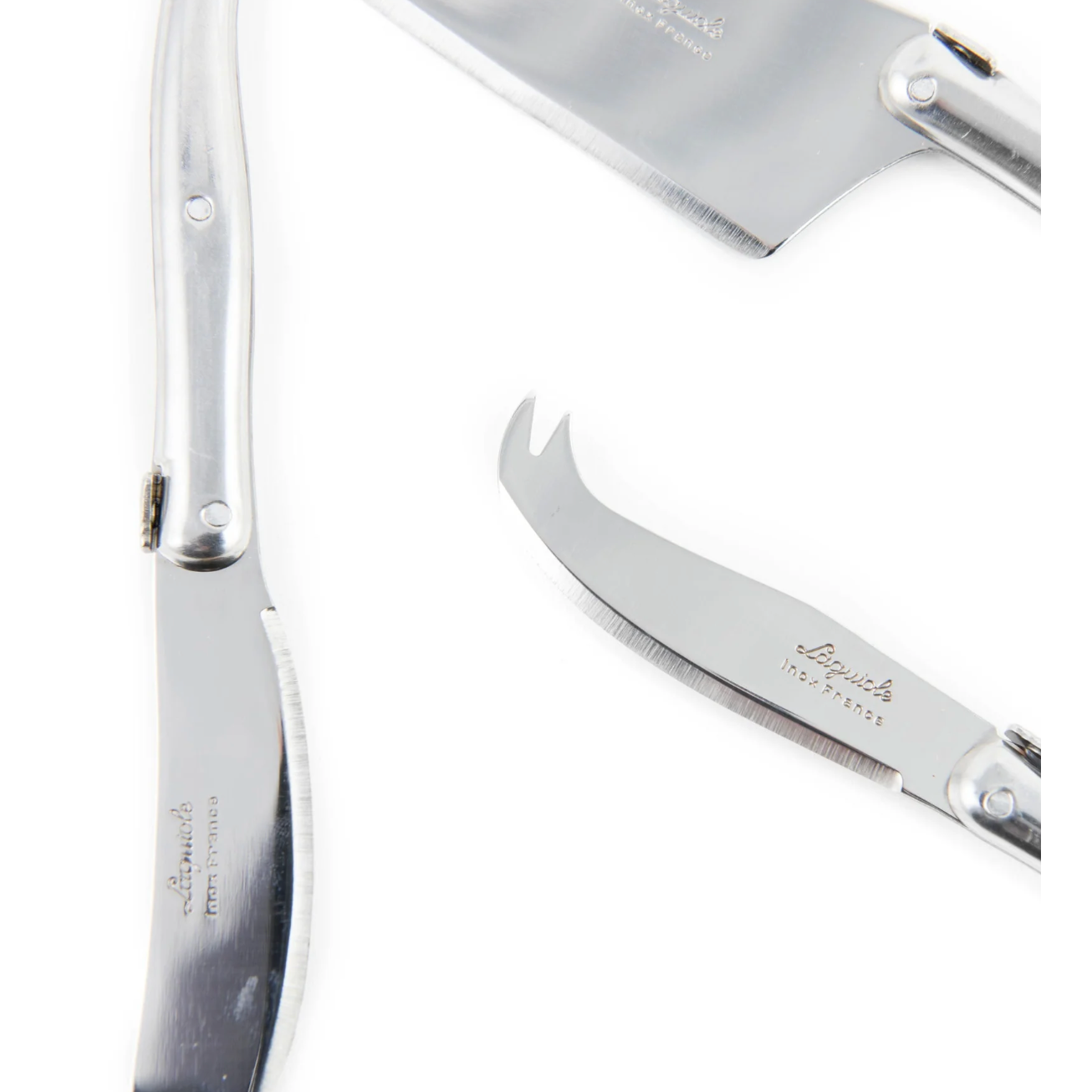 Be Home - Laguiole 3 Piece Mini Cheese Utensil Set, Stainless Steel in Wood Box with Acrylic Lid
