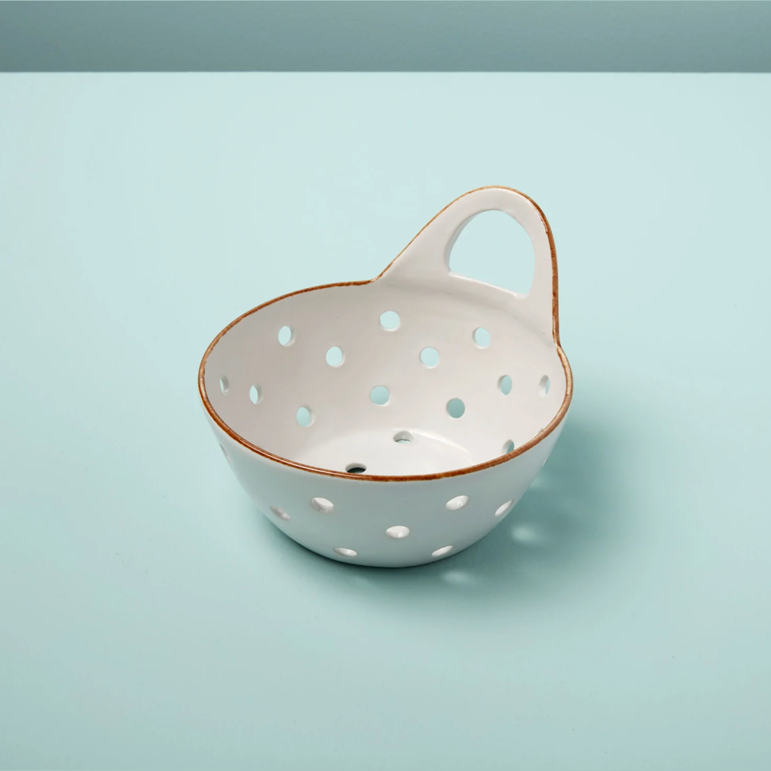 Be Home - Yara Stoneware Colander Basket with Handle