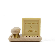 Load image into Gallery viewer, Be Home - Andree Jardin Coffret TRADITION beech AJ x FAC (Beech Soap Dish, Nail Brush & 300g Vegetal Soap Boxed Set)