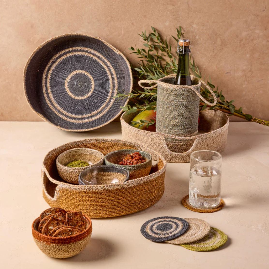 Be Home - Hydra Woven Seagrass Bowl (Rust)