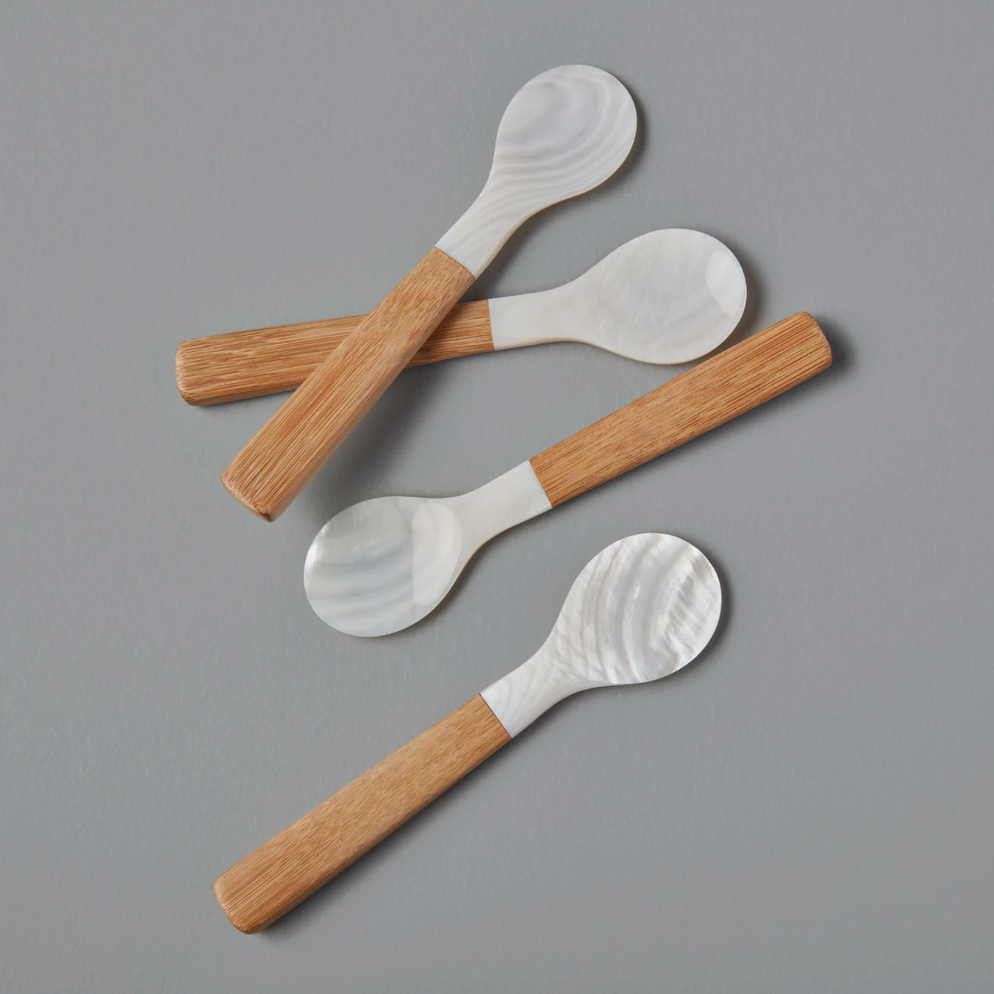 Be Home - Seashell Bamboo Spoons (Medium, Set of 4)