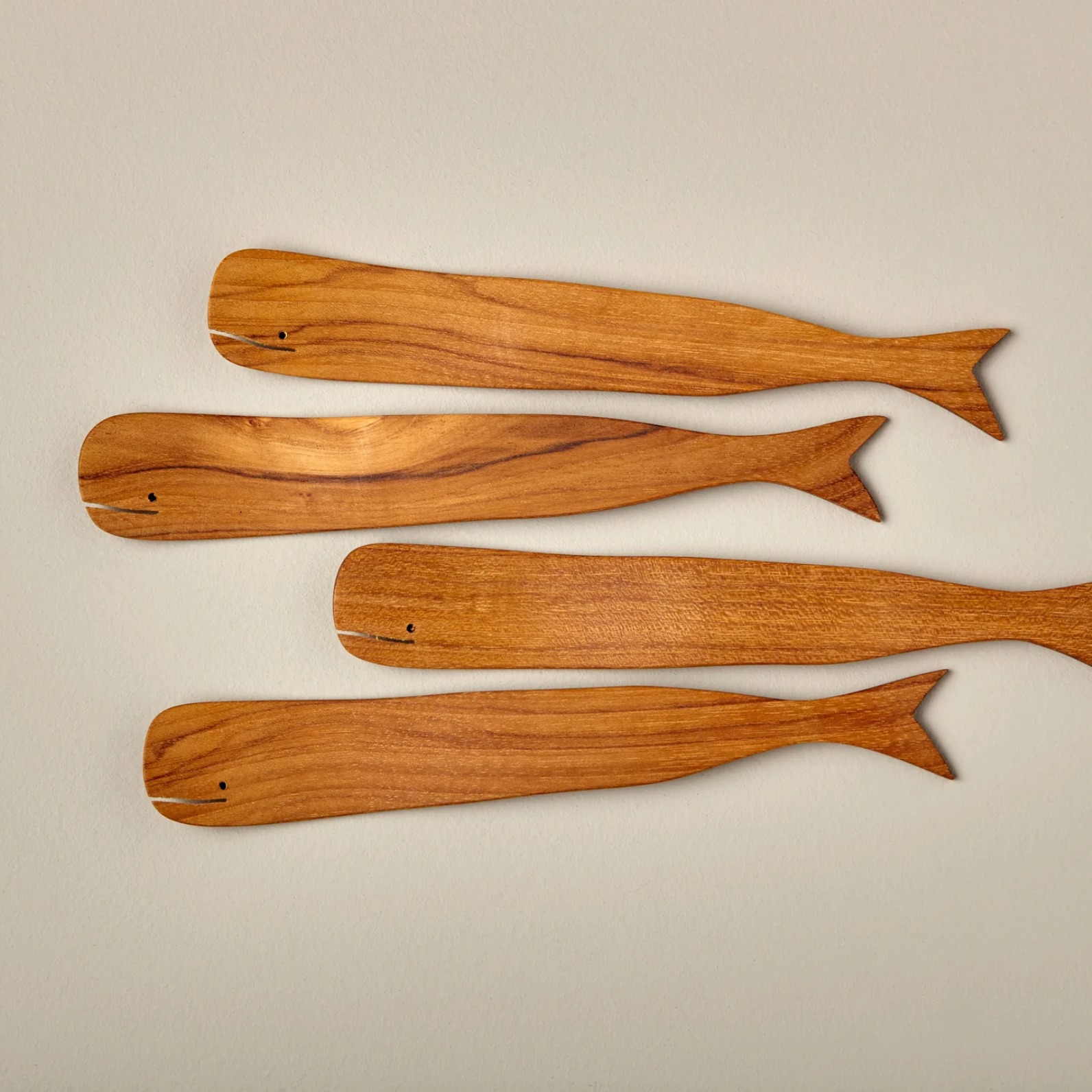Be Home - Teak Whale Spreaders (Set of 4)